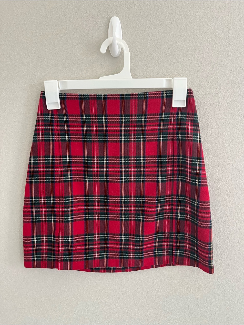 Brandy Melville Red Tartan Plaid Mini Skirt Size XS/S